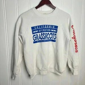 VTG Fruit Of The Loom California Operation Grassroots Sweatshirt Political USA